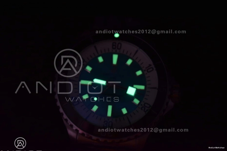 Automatic Blue Edition Bracelet Dial 482 on 44 Blue Bezel Ceramic Thermal SS A SuperOcean TF 1:1 Best White 0820